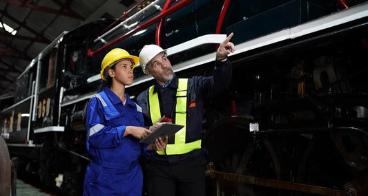 A higher employee giving instruction on other one