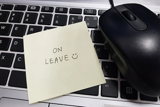 Image of a mice with on leave note