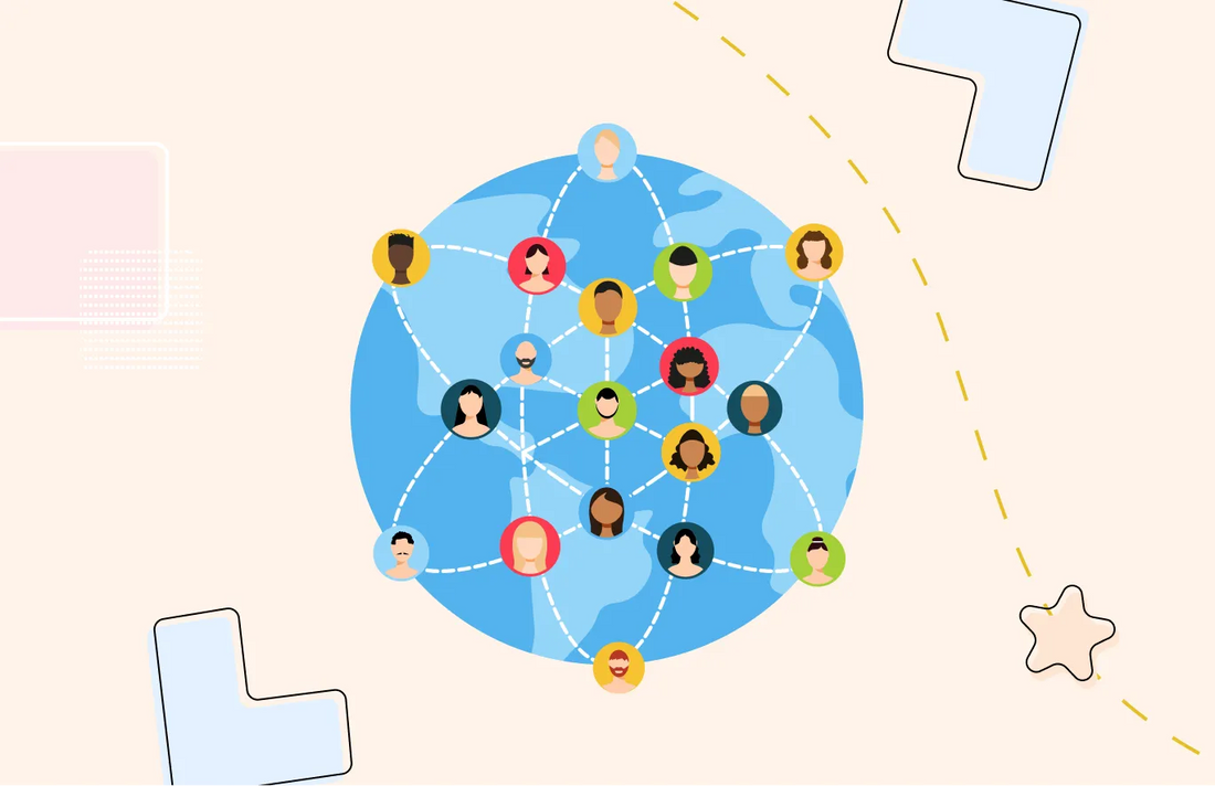 Global symbol of connecting people