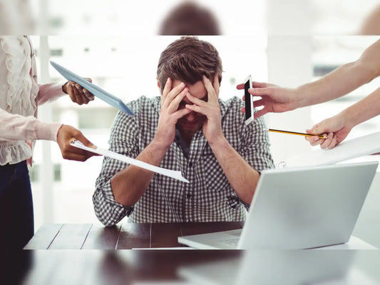 image of an employee with discomfort