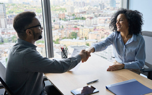 Two people shaking hands