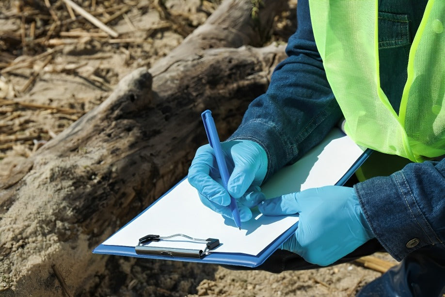 Writing notes on site
