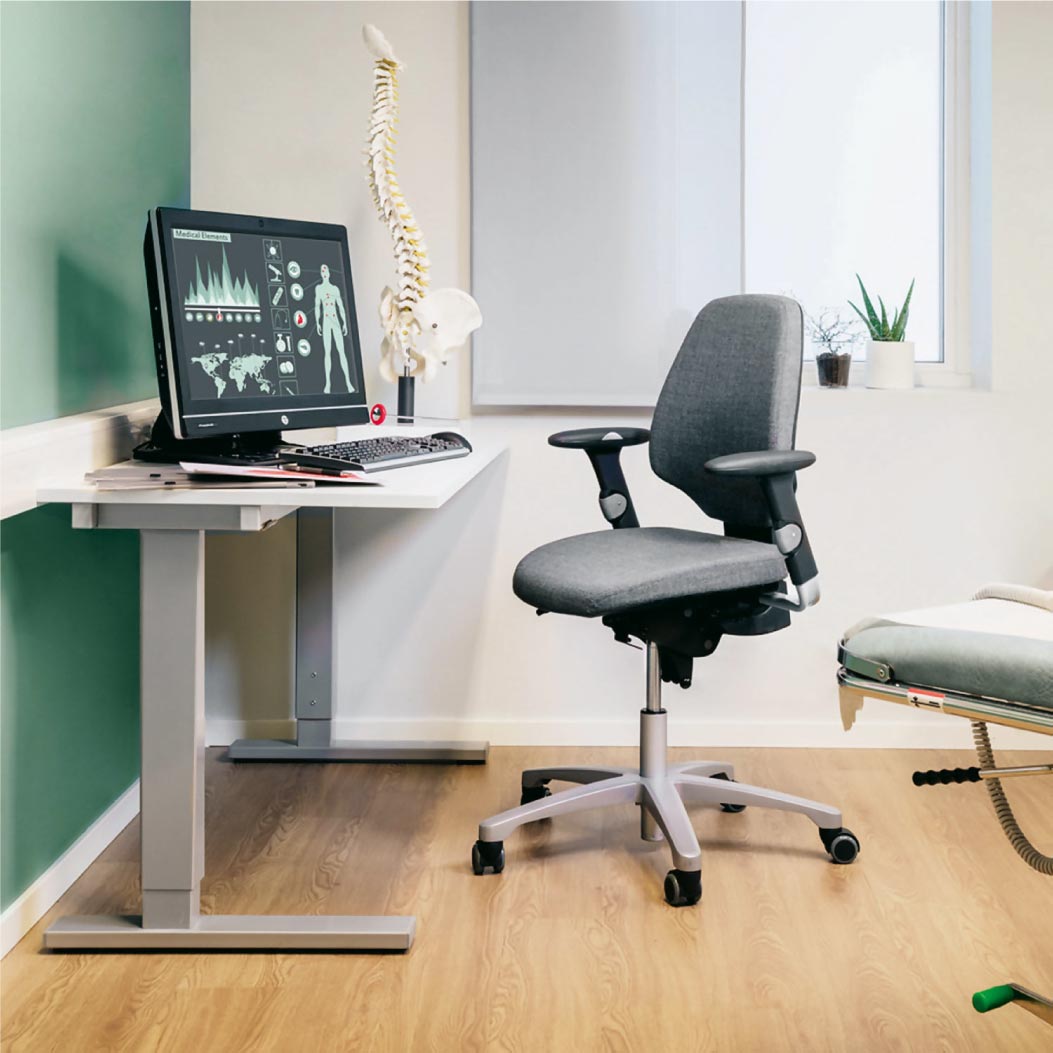 Ergonomic chair work station setup