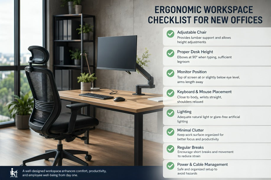 Ergonomic Workspace Checklist for New Offices
