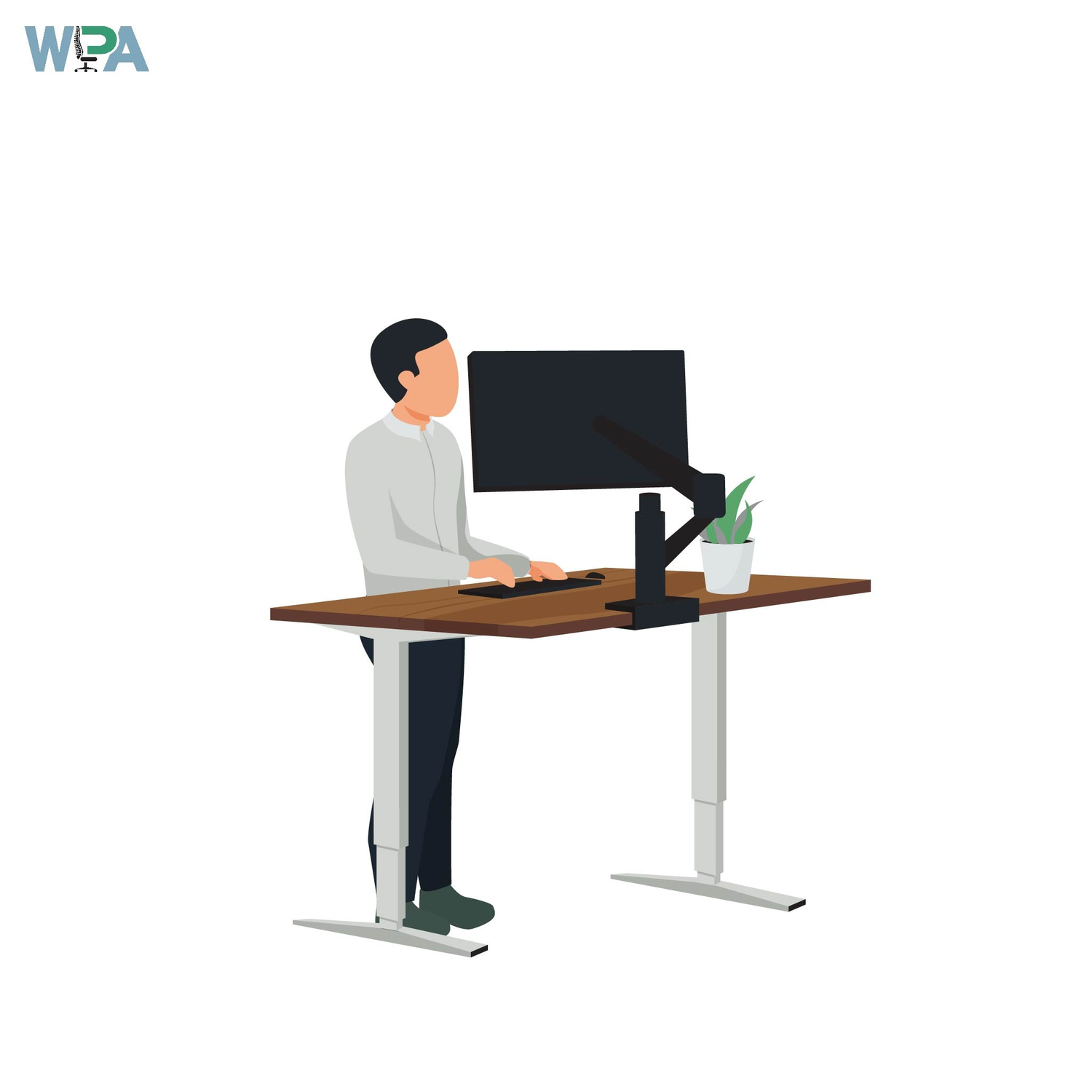 Sit stand desks from WorkplaceAdjustments.in for healthy sitting and standing