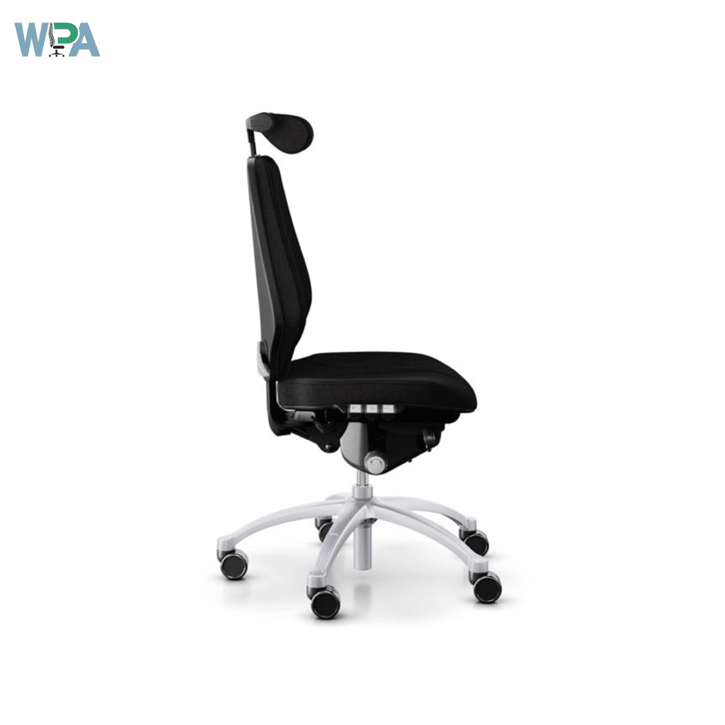 Black office chair on a white background