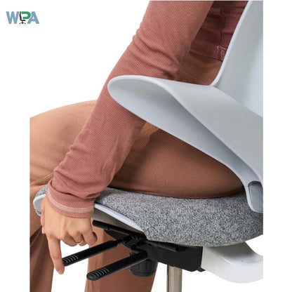 Person adjusting a chair with WPA logo in the corner