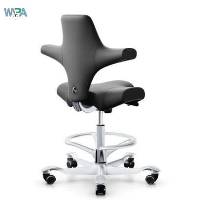 Gray office chair with wheels on a white background, featuring the Wipa brand.