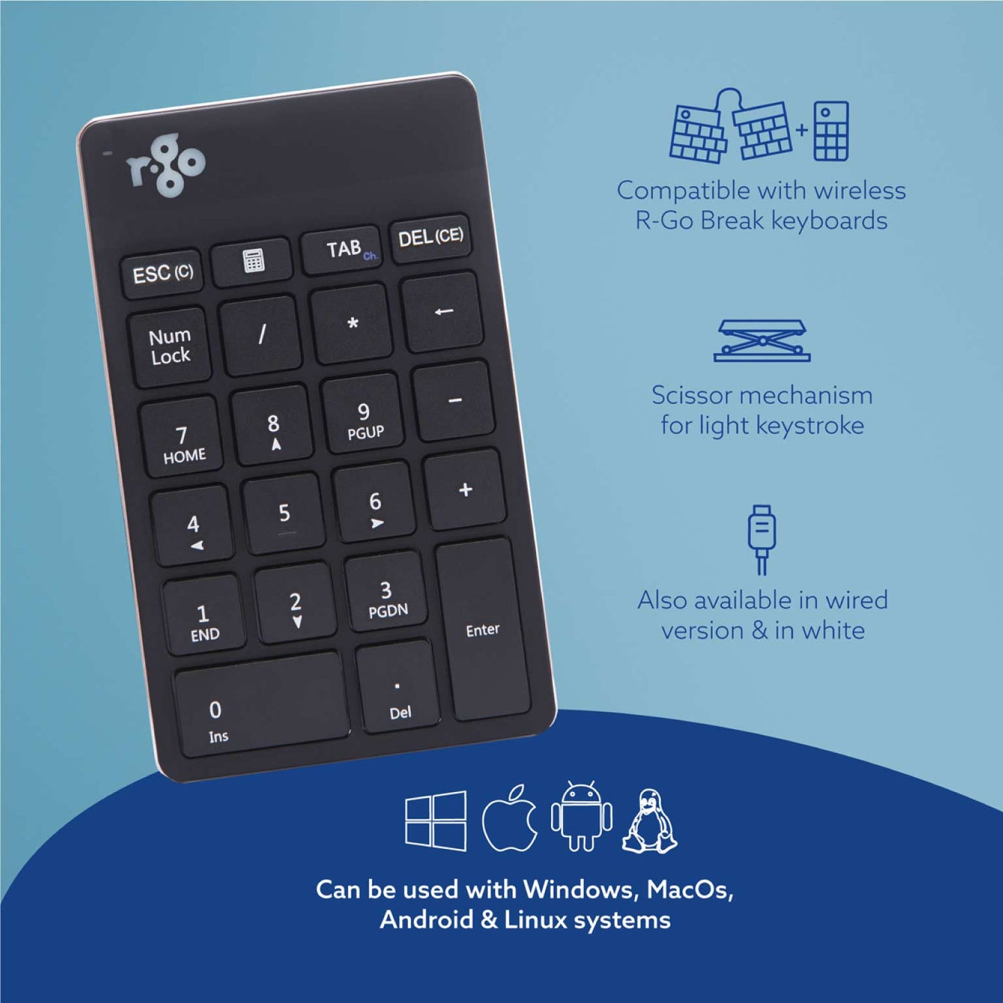 R-Go Numpad Break (black, wireless) | WPA India