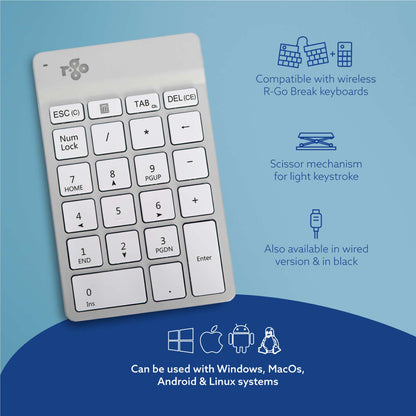 R-Go Numpad Break (white, wireless) | WPA India