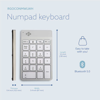 R-Go Numpad Break (white, wireless) | WPA India