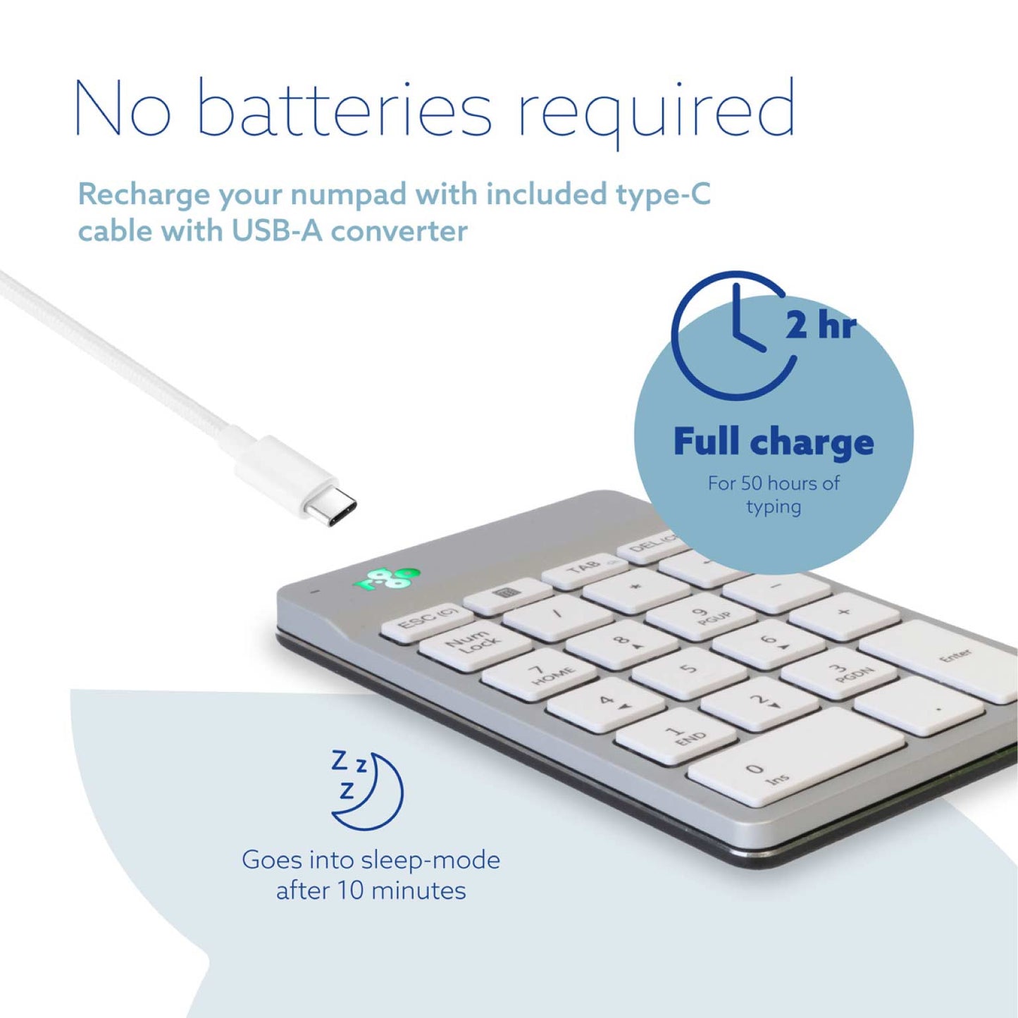 R-Go Numpad Break (white, wireless) | WPA India