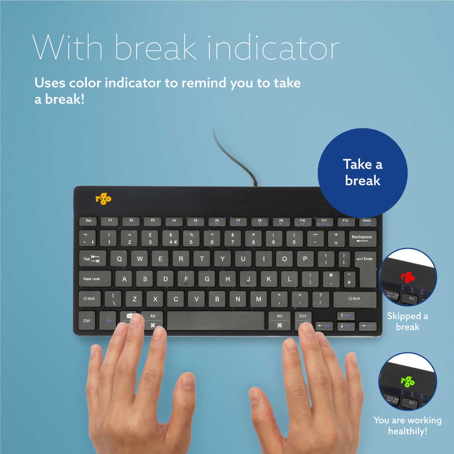 R-Go Compact Break (black, wired, QWERTY – UK) | WPA India