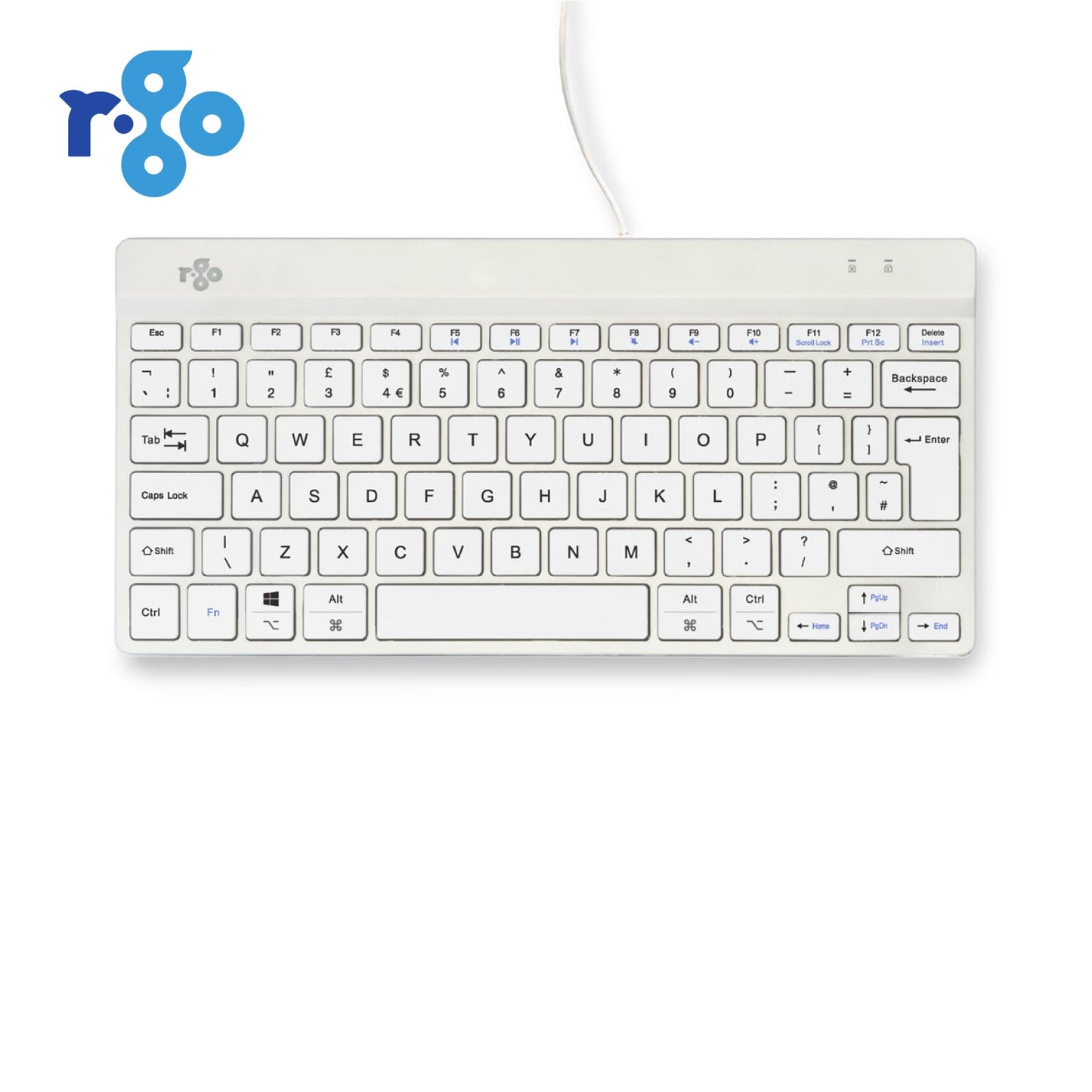 R-Go Compact Break (white, wired, QWERTY – UK) | WPA India