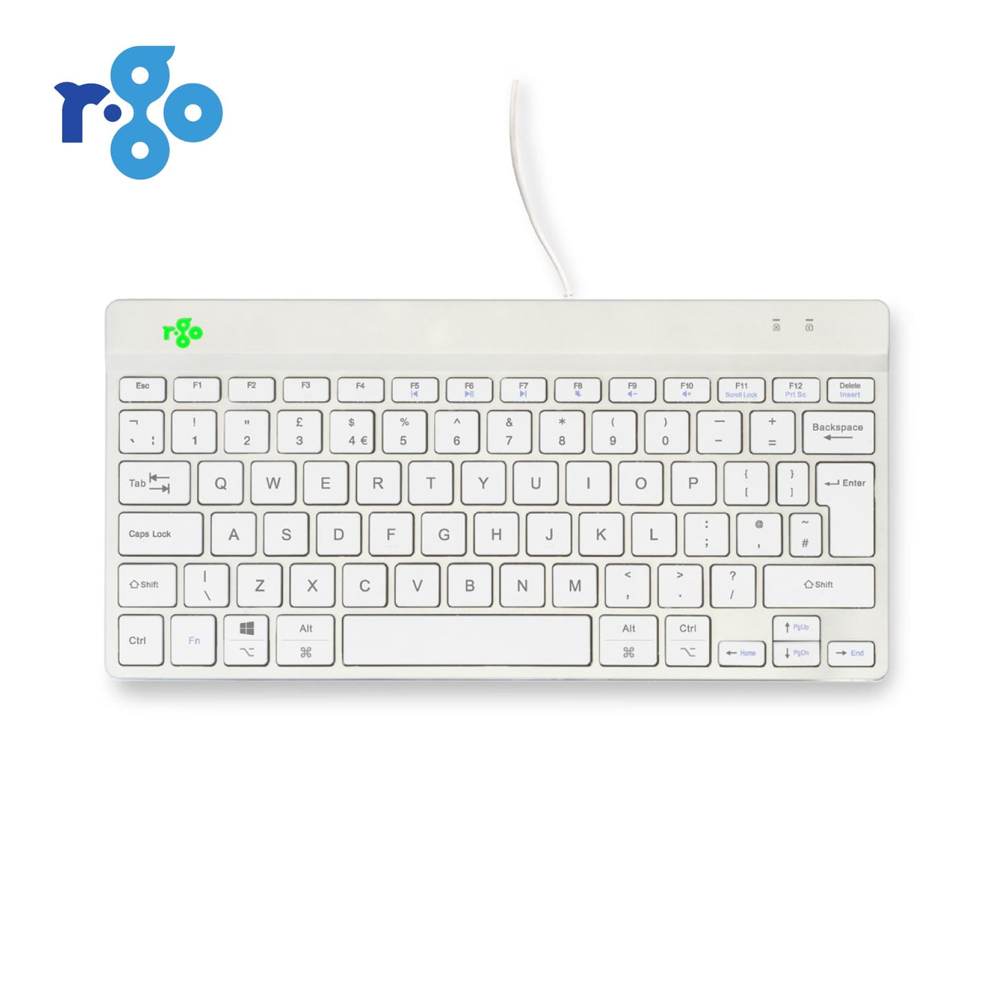 R-Go Compact Break (white, wired, QWERTY – UK) | WPA India