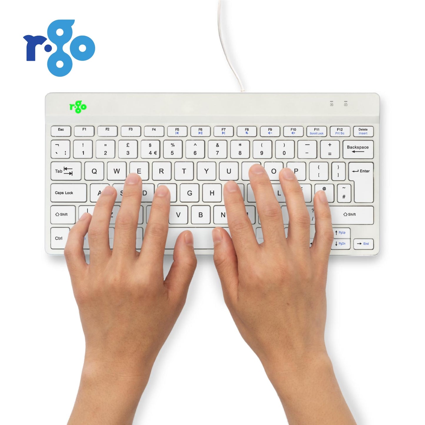 R-Go Compact Break (white, wired, QWERTY – UK) | WPA India