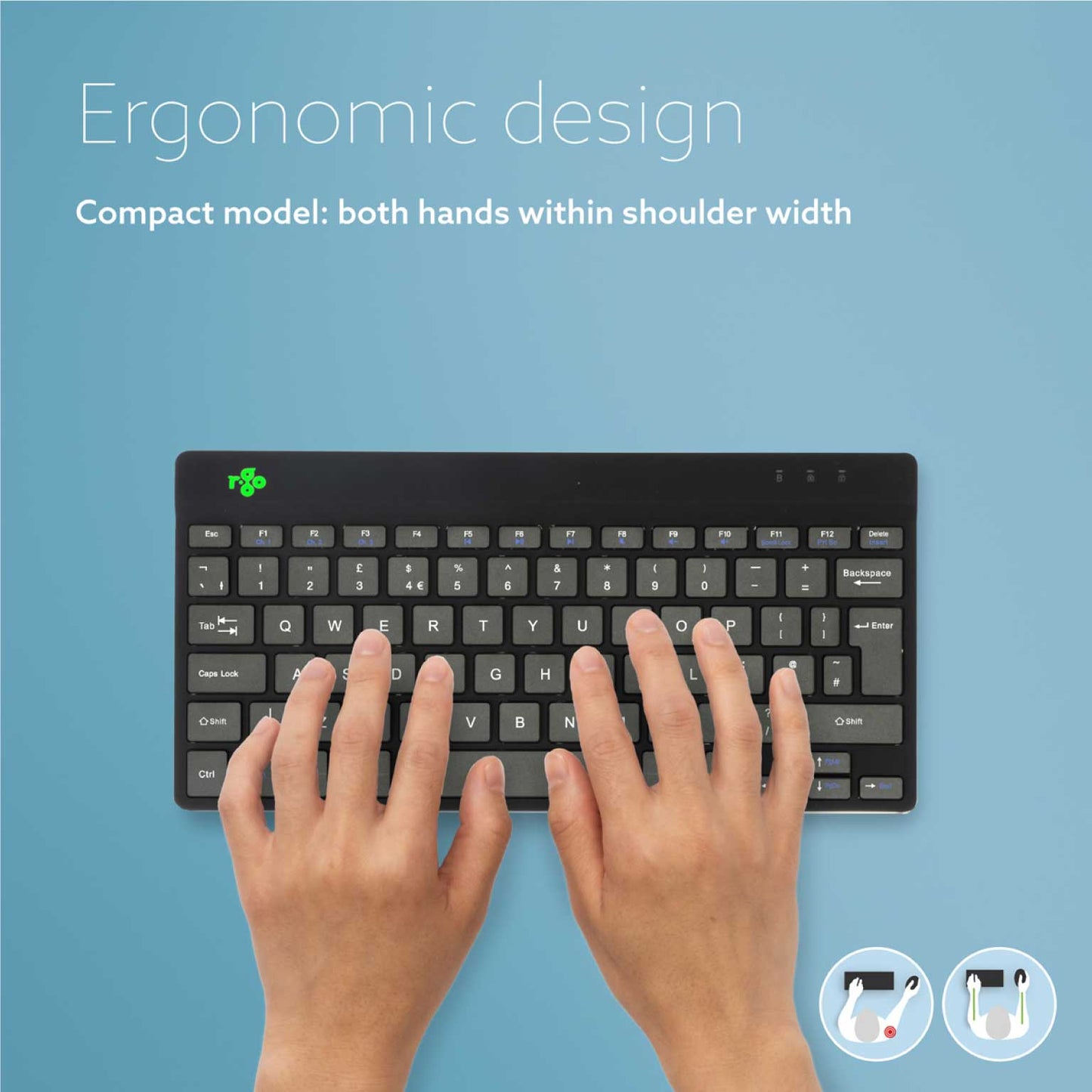 R-Go Compact Break Keyboard (Black, Wireless, QWERTY – UK) | WPA India