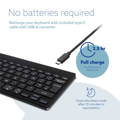 R-Go Compact Break Keyboard (Black, Wireless, QWERTY – UK) | WPA India