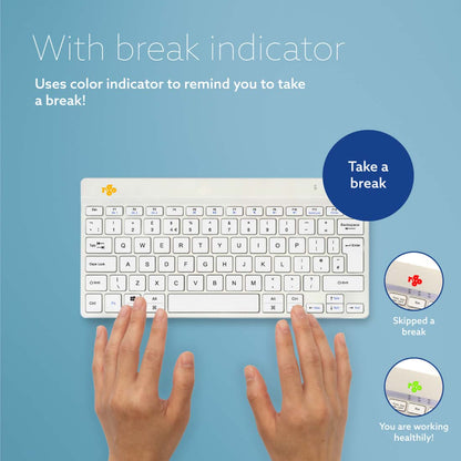 R-Go Compact Break Keyboard (White, Wireless, QWERTY – UK) | WPA India
