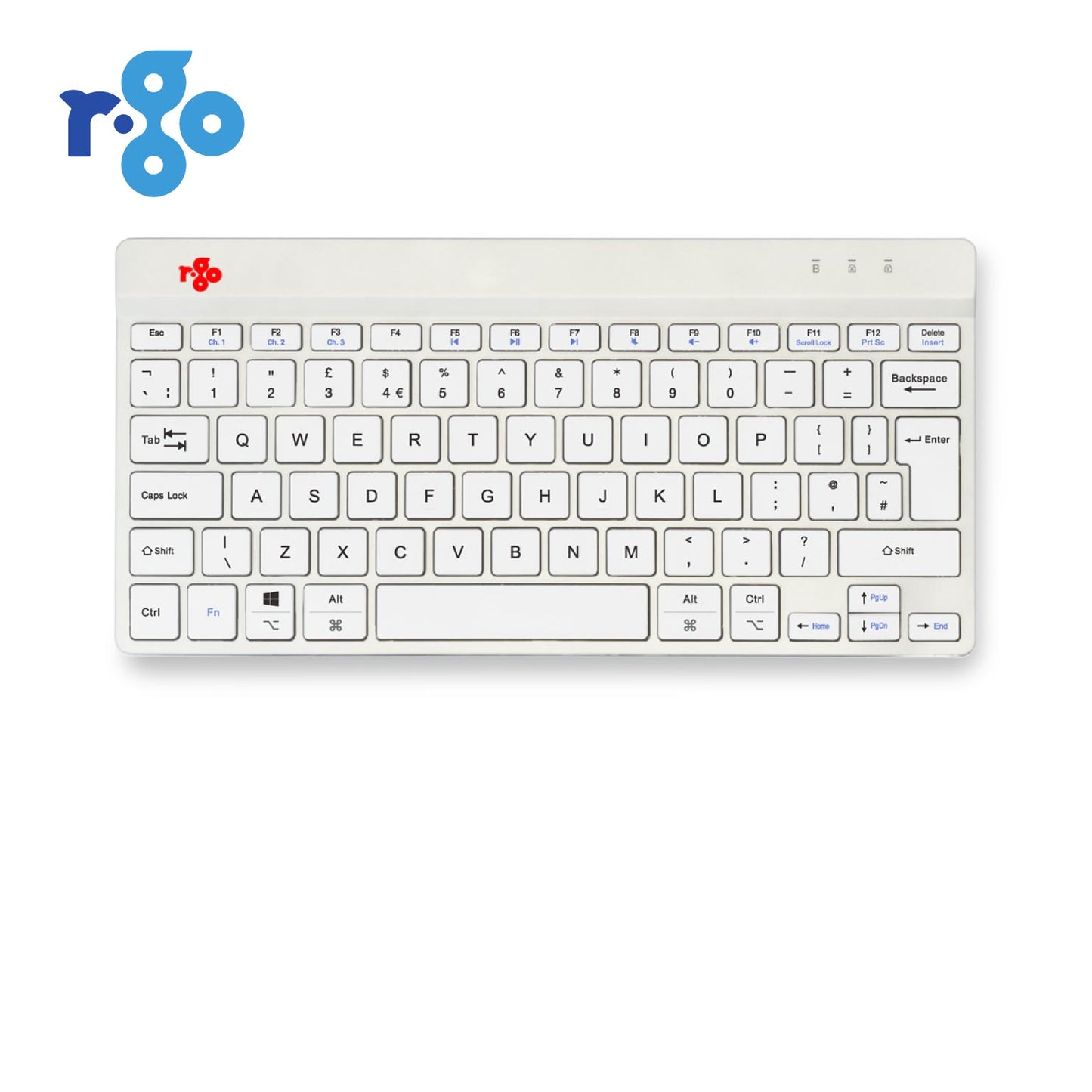 R-Go Compact Break Keyboard (White, Wireless, QWERTY – UK) | WPA India