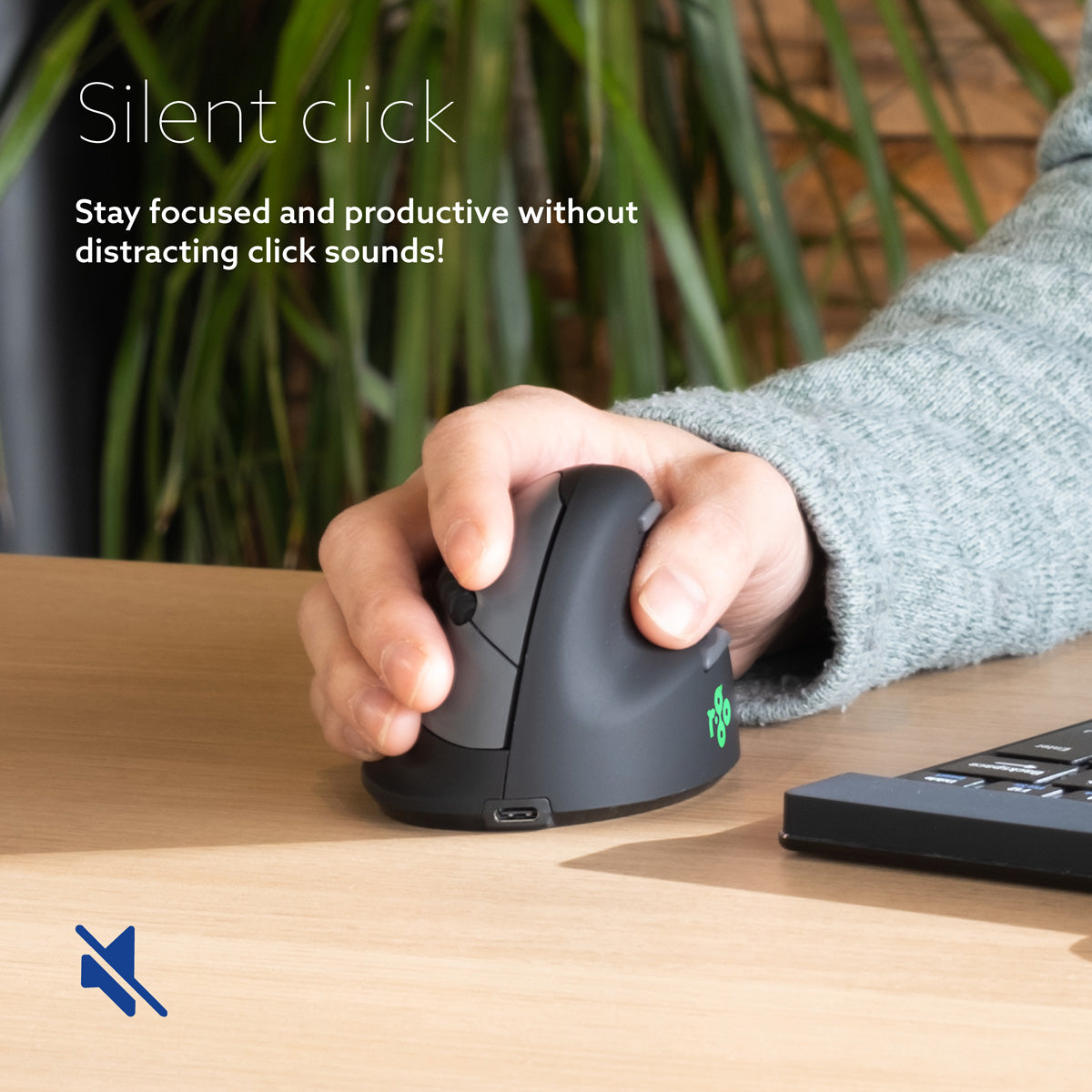 R-Go HE Break Ergonomic Mouse (Small, Right-Handed, Wired, Black) | WPA India