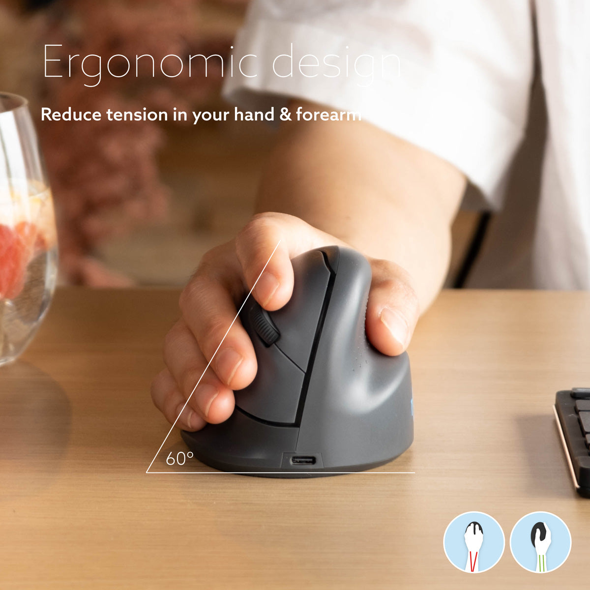 R-Go HE Basic Vertical mouse (medium, right) | WPA India