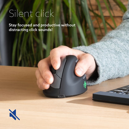 R‑Go HE Break Ergonomic Mouse (Large, Right‑Handed, Bluetooth, Black) | WPA India