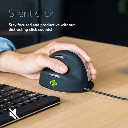 R-Go HE Break Mouse (medium, left, wired) | WPA India