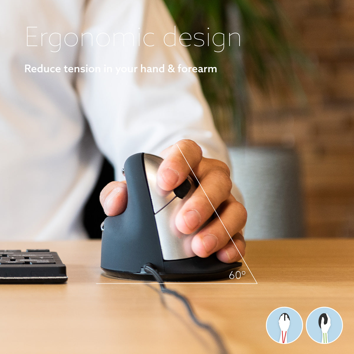 R-Go HE Break Mouse (large, left, wired) | WPA India