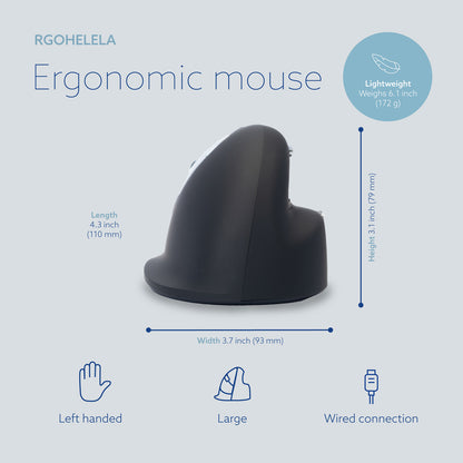 R-Go HE Break Mouse (large, left, wired) | WPA India