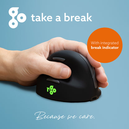 R-Go HE Break Ergonomic Mouse (Medium, Left-Handed, Bluetooth, Black) | WPA India