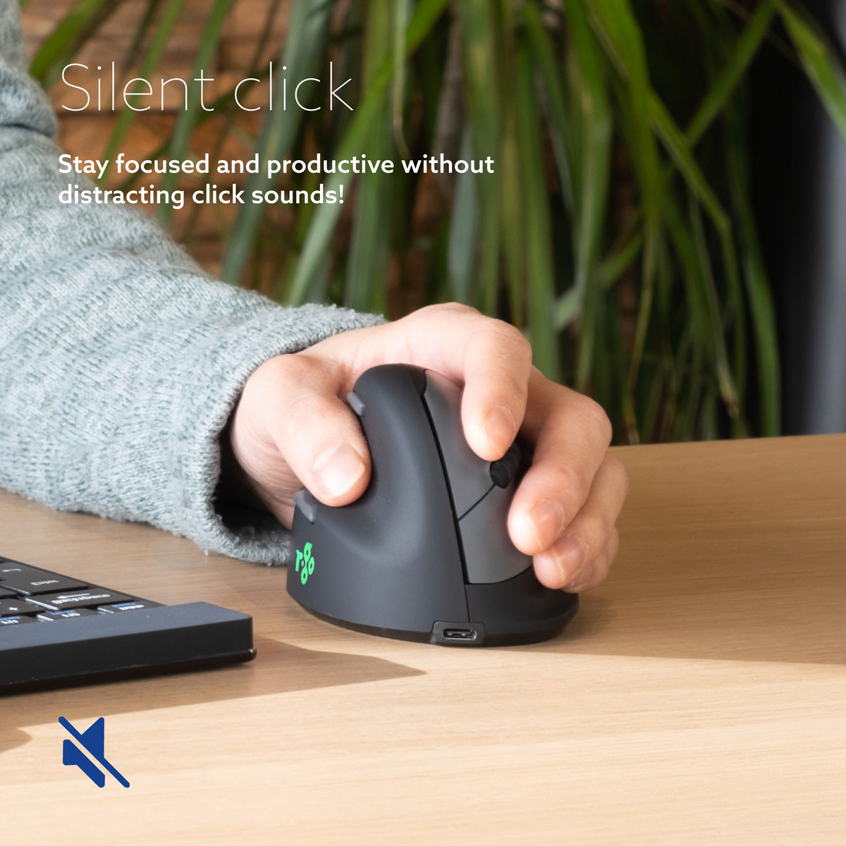 R-Go HE Break Ergonomic Mouse (Medium, Left-Handed, Bluetooth, Black) | WPA India