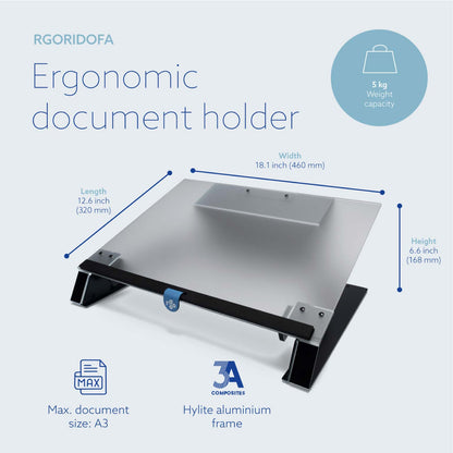 R-Go Read2Write Document holder (matte acrylic) | WPA India