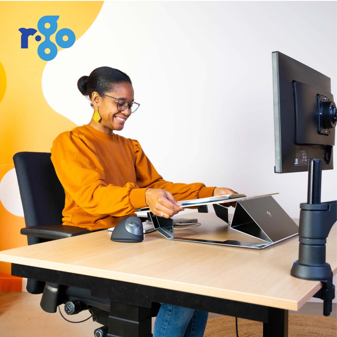 R-Go Read2Write Document holder (matte acrylic) | WPA India