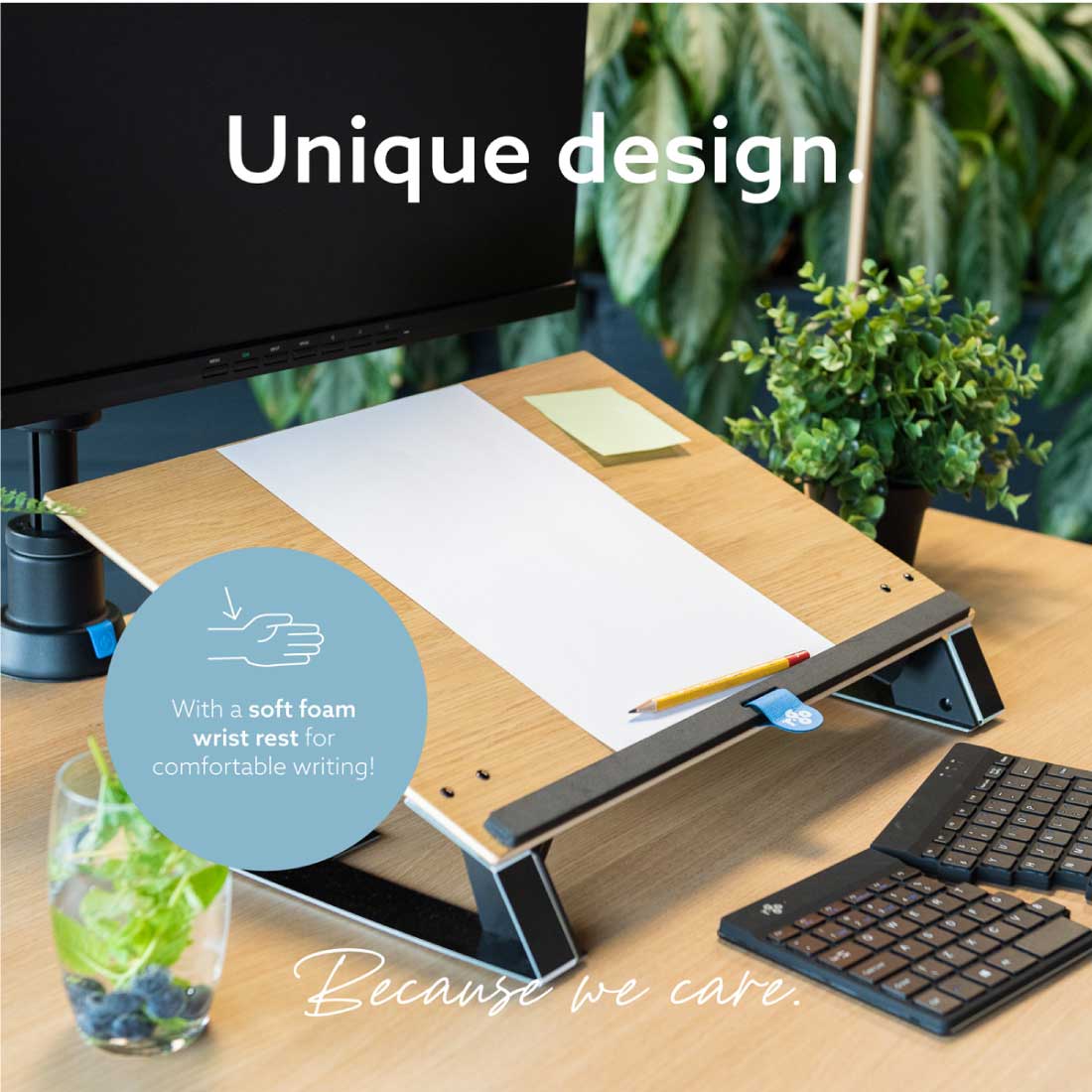 R-Go Read2Write Document holder (Oak wood) | WPA India