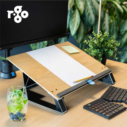 R-Go Read2Write Document holder (Oak wood) | WPA India