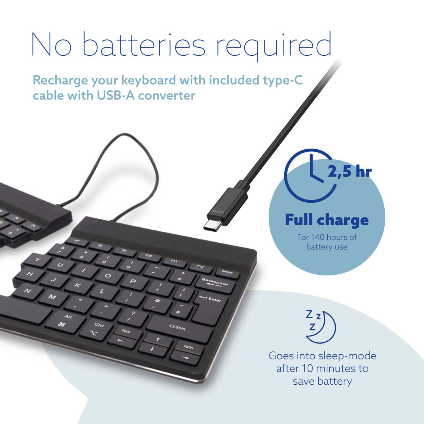 R-Go Split Break (black, wireless, QWERTY – UK) | WPA India