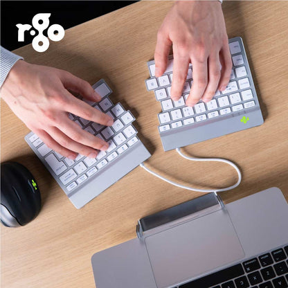R‑Go Split Break Keyboard (White, Wireless, QWERTY – UK) | WPA India
