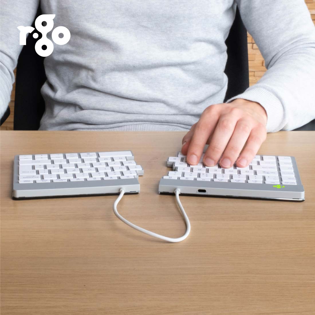 R‑Go Split Break Keyboard (White, Wireless, QWERTY – UK) | WPA India