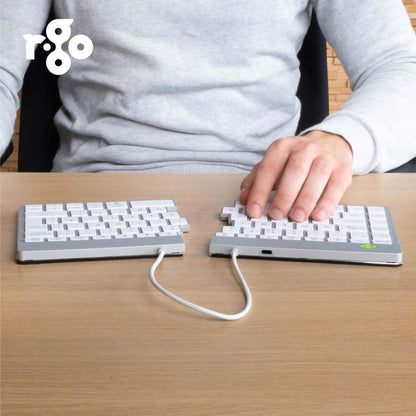 R‑Go Split Break Keyboard (White, Wireless, QWERTY – UK) | WPA India