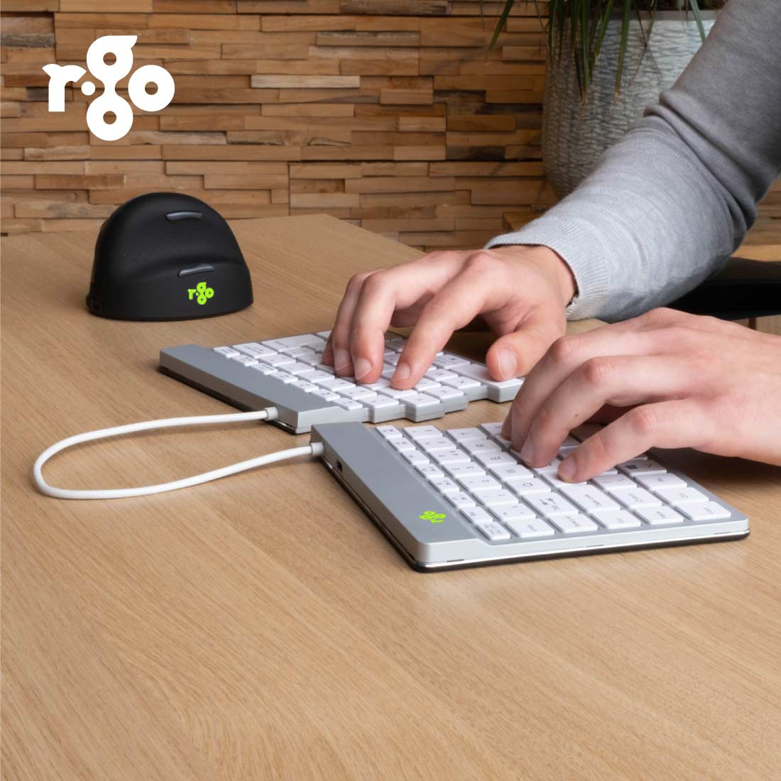 R‑Go Split Break Keyboard (White, Wireless, QWERTY – UK) | WPA India