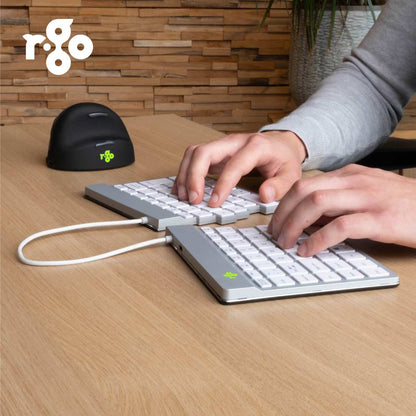 R‑Go Split Break Keyboard (White, Wireless, QWERTY – UK) | WPA India