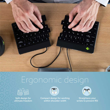 R‑Go Split Break V2 Keyboard (Black, Wired, QWERTY – UK) | WPA India