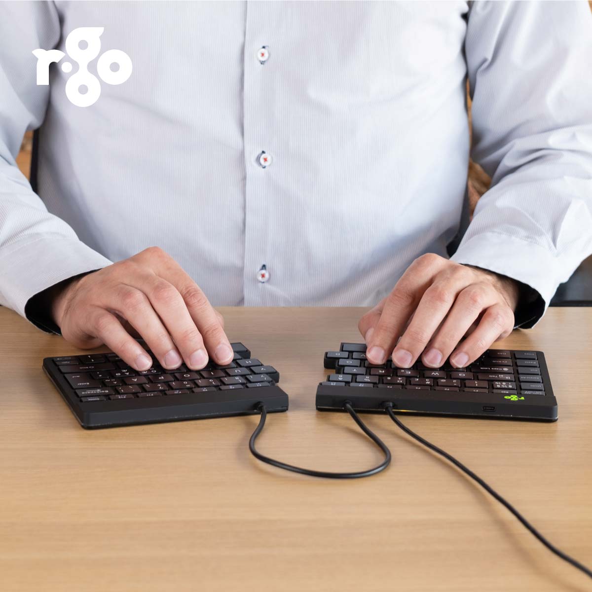 R‑Go Split Break V2 Keyboard (Black, Wired, QWERTY – UK) | WPA India