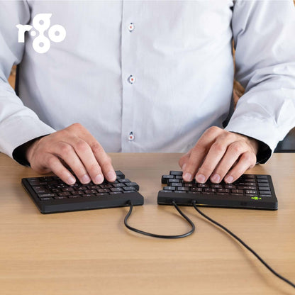R‑Go Split Break V2 Keyboard (Black, Wired, QWERTY – UK) | WPA India