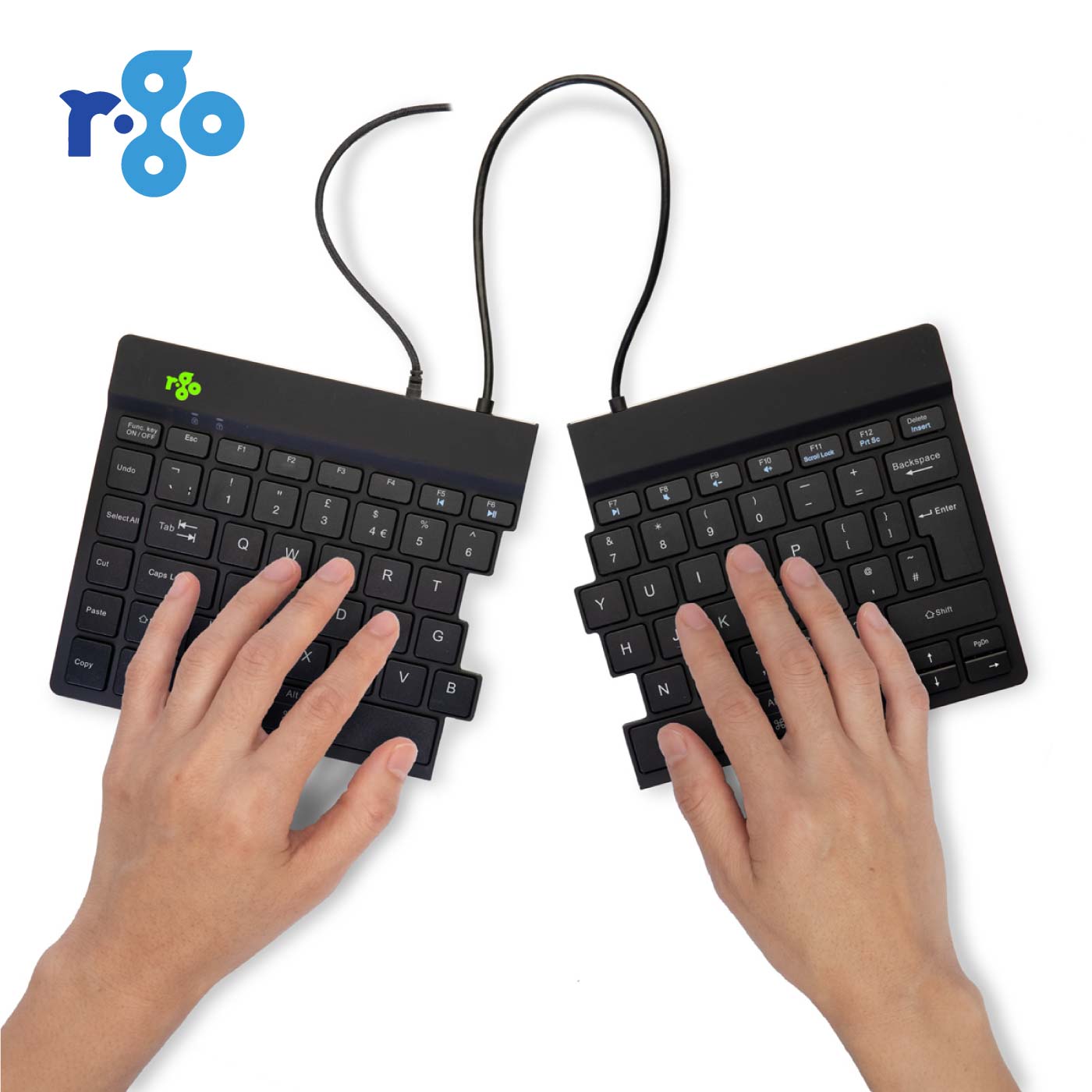 R‑Go Split Break V2 Keyboard (Black, Wired, QWERTY – UK) | WPA India