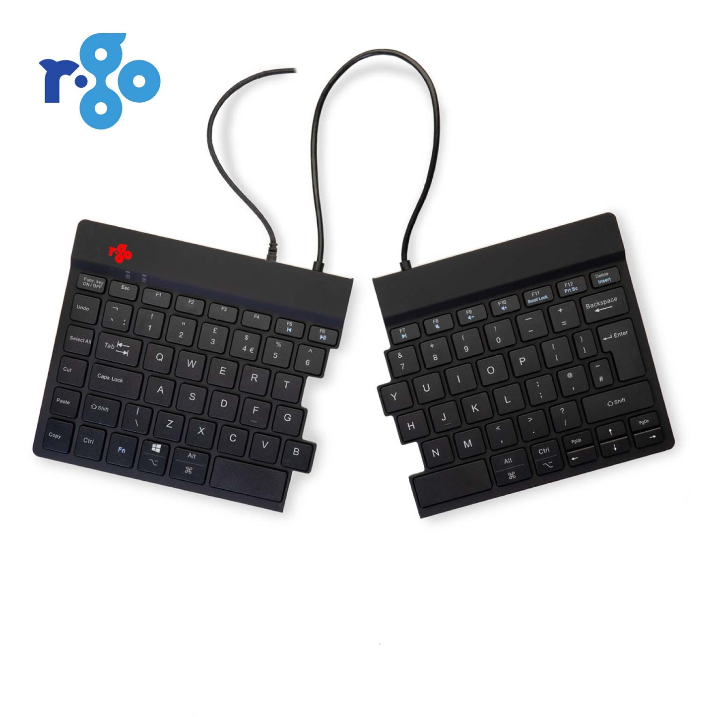 R‑Go Split Break V2 Keyboard (Black, Wired, QWERTY – UK) | WPA India