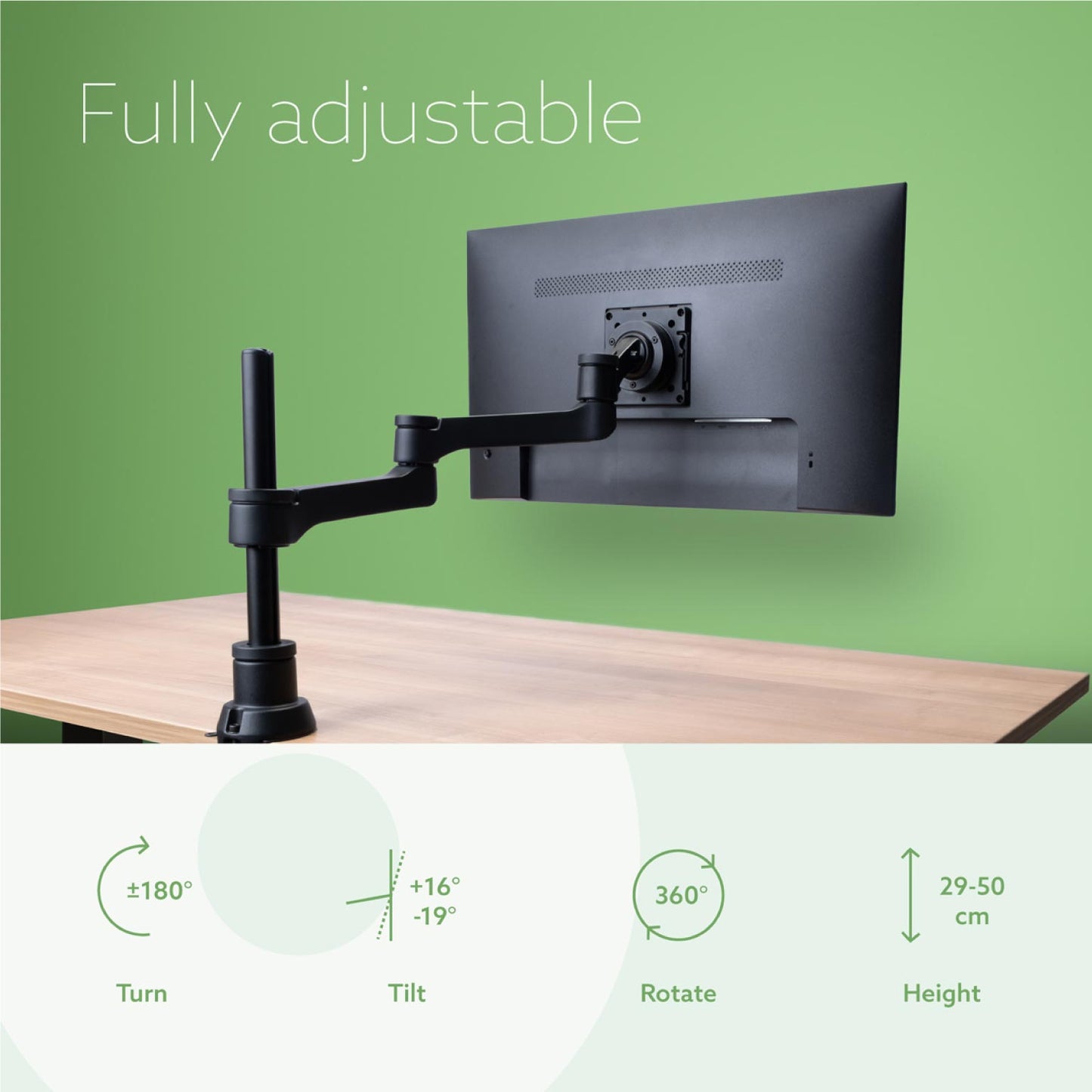 R-Go Single monitor arm (Zepher) | WPA India