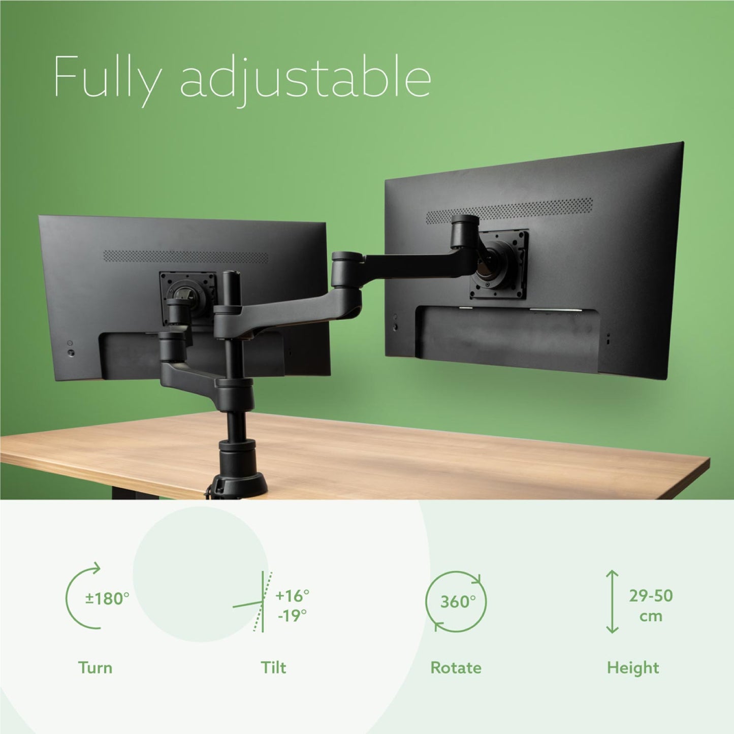 R-Go Double monitor arm (Zepher) | WPA India