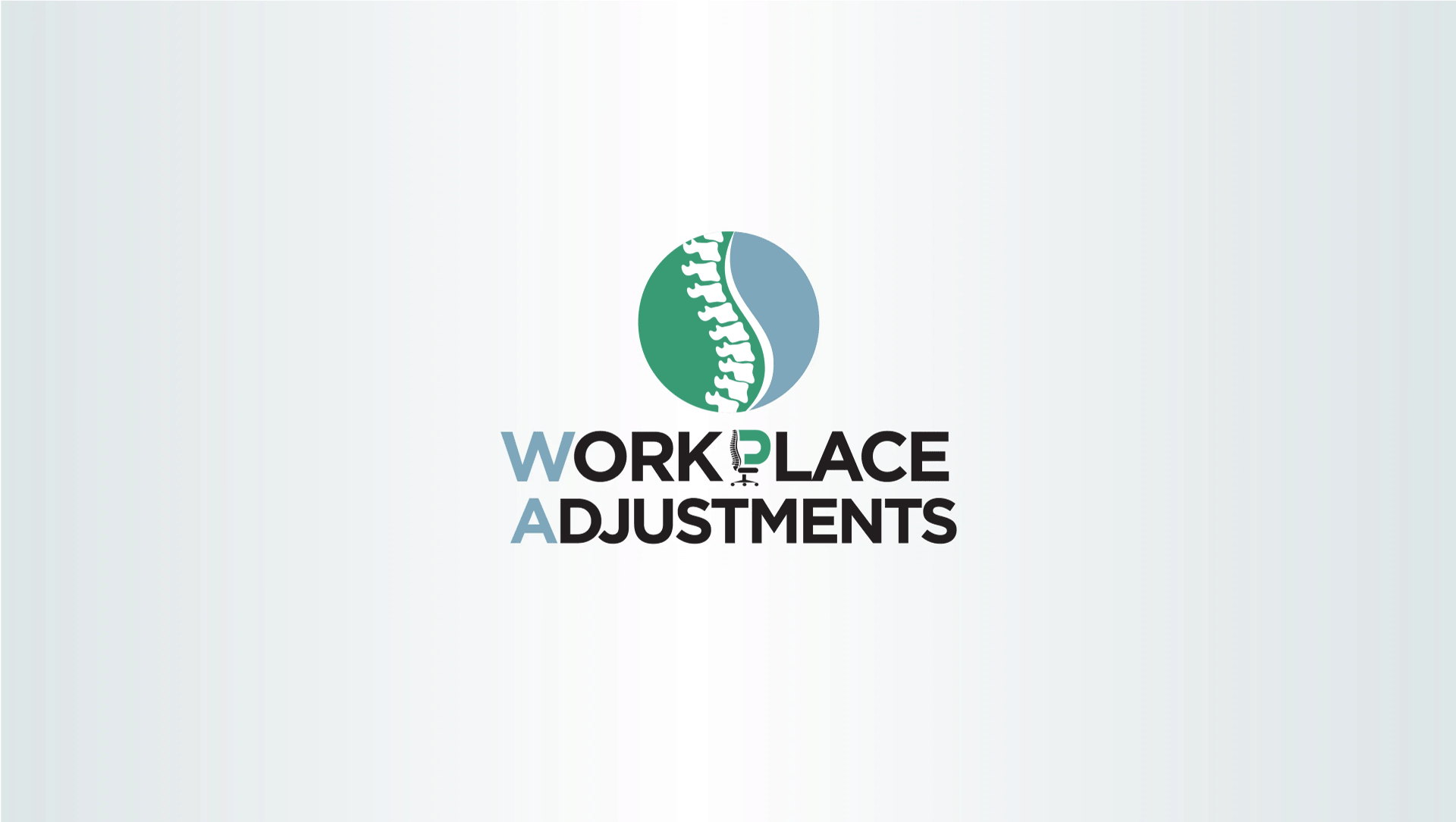 Logo for 'Workplace Adjustments' with a green and blue design on a white background